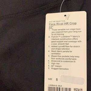Size 8 lululemon leggings